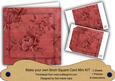 Dark Red Rose Wallpaper 8in DIY Folded Card Mini Kit