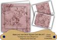 Dusky Pink Rose Wallpaper 8in DIY Folded Card Mini Kit