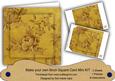 Gold Rose Wallpaper 8in DIY Folded Card Mini Kit