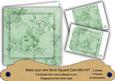 Mint Green Rose Wallpaper 8in DIY Folded Card Mini Kit