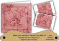 Pink Rose Wallpaper 8in DIY Folded Card Mini Kit