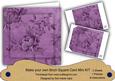 Purple Rose Wallpaper 8in DIY Folded Card Mini Kit