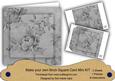 Silver Rose Wallpaper 8in DIY Folded Card Mini Kit