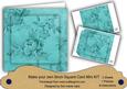 Teal Rose Wallpaper 8in DIY Folded Card Mini Kit