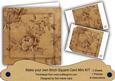 Vintage Tea Rose Wallpaper 8in DIY Folded Card Mini Kit