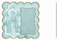 Teal Mother Mary Colour 8in Scallop Insert Panel