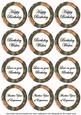 Black Flora Colour Birthday Mix Sentiment Round Toppers