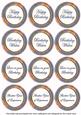 Blue Flora Colour Birthday Mix Sentiment Round Toppers