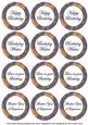 Dark Blue Flora Colour Birthday Mix Sentiment Round Toppers