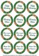 Dark Green Flora Colour Birthday Mix Sentiment Round Toppers