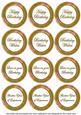 Gold Flora Colour Birthday Mix Sentiment Round Toppers