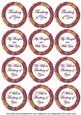 Cerise Flora Col Thinking of You Mix Sentiment Round Toppers