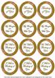 Gold Flora Col Thinking of You Mix Sentiment Round Toppers