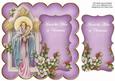 Lilac Mother Mary Across Miles Christmas 8in Scallop Topper