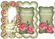 Olive Rose Arch 35th Birthday 8in Scallop Topper