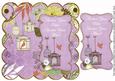 Lilac Birdcage Another Year Older 8in Scallop Topper