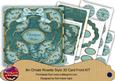 Dusky Teal Holly Christmas Wishes 3D Rosette 8in Cf Kit