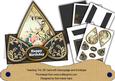 Black Oriental Birds Happy Birthday Teardrop Card Kit