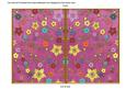 Cerise Oriental Blossom Colour 7x5 Cut & Fold Card