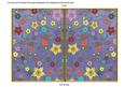 Dark Blue Oriental Blossom Colour 7x5 Cut & Fold Card