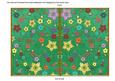 Dark Green Oriental Blossom Colour 7x5 Cut & Fold Card