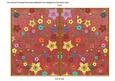 Dark Red Oriental Blossom Colour 7x5 Cut & Fold Card
