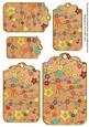 Borange Oriental Blossom Colour Tag Embellishment Sheet