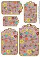 Dusky Pink Oriental Blossom Colour Tag Embellishment Sheet
