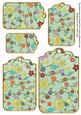 Mint Green Oriental Blossom Colour Tag Embellishment Sheet