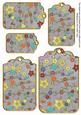 Silver Oriental Blossom Colour Tag Embellishment Sheet