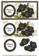 Black Poppies Birthday Wishes Dl Decoupage Topper
