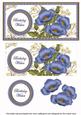 Blue Poppies Birthday Wishes Dl Decoupage Topper