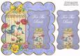 Blue Lovebirds for the Bride 8in Scallop Topper