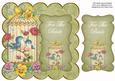 Olive Lovebirds for the Bride 8in Scallop Topper