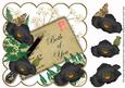 Black Poppies Both of You Ink Saver 8in Decoupage Topper