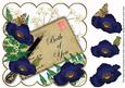Dark Blue Poppies Both of You Ink Saver 8in Decoupage Topper