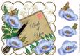 Pale Blue Poppies Both of You Ink Saver 8in Decoupage Topper