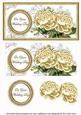 Cream Roses Wedding Day Dl Decoupage Topper