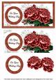 Dark Red Roses Wedding Day Dl Decoupage Topper