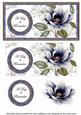 Dark Blue Magnolia Day to Remember Dl Decoupage Topper
