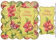 Lemon Sweetpea Happy Birthday 8in Scallop Topper