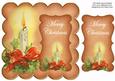 Borange Candle Merry Christmas 8in Scallop Topper