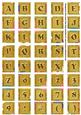 Gold Oriental Lotus Colour Alphabet Embellishment Sheet