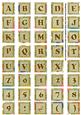 Olive Oriental Lotus Colour Alphabet Embellishment Sheet