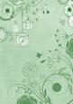 Mint Green Retro Birdcage A4 Backing Paper