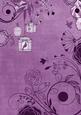 Purple Retro Birdcage A4 Backing Paper