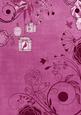 Cerise Retro Birdcage A4 Backing Paper