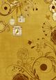 Gold Retro Birdcage A4 Backing Paper