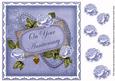Pale Blue Rose Your Anniversary 8in Decoupage Topper