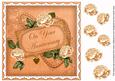 Peach Rose Your Anniversary 8in Decoupage Topper